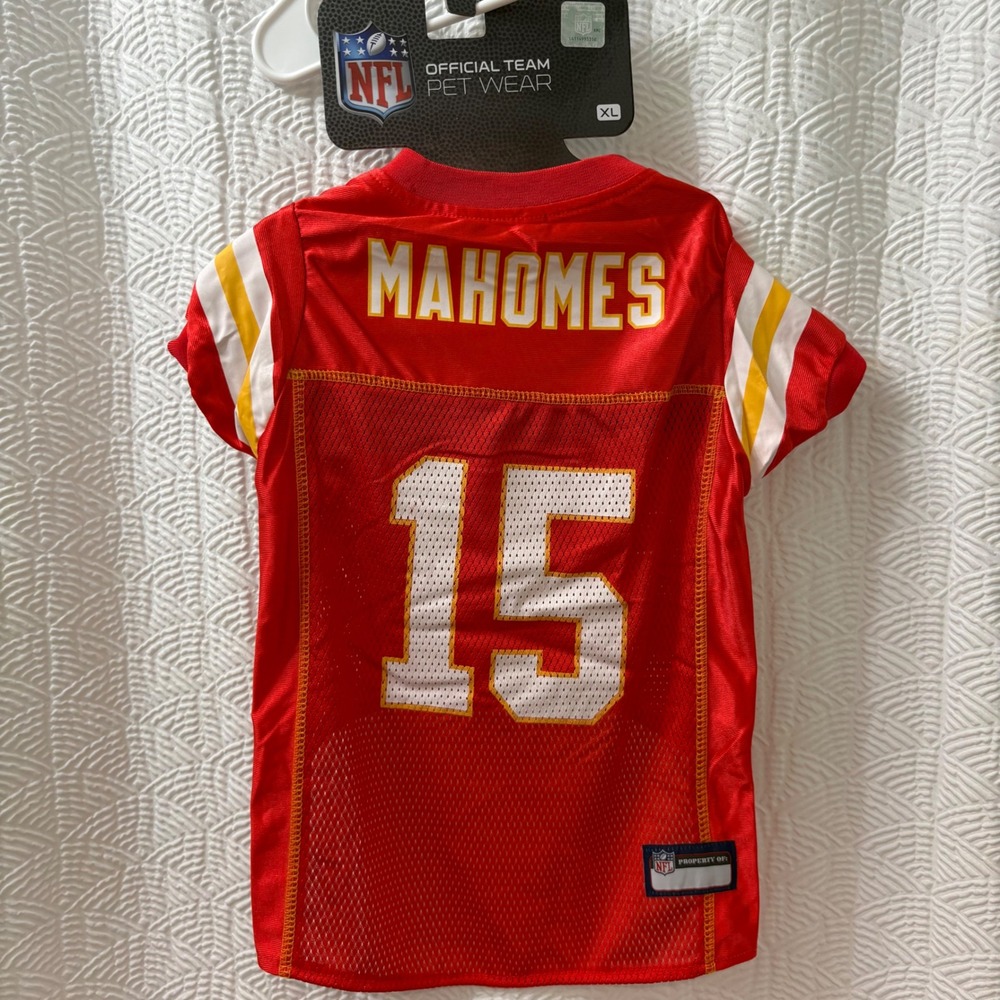 Kansas City Chiefs Mahomes 15 NFL Pet‎ Dog Jersey Shirt XL Red